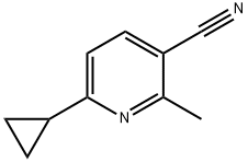 3-Pyridinecarbonitrile, 6-cyclopropyl-2-methyl- Struktur