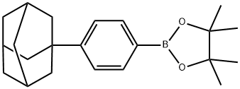 1,3,2-Dioxaborolane, 4,4,5,5-tetramethyl-2-(4-tricyclo[3.3.1.13,7]dec-1-ylphenyl)- Struktur