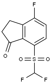 1H-Inden-1-one, 7-[(difluoromethyl)sulfonyl]-4-fluoro-2,3-dihydro- Struktur