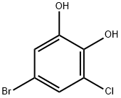 5-Bromo-3-chloro-benzene-1,2-diol Struktur