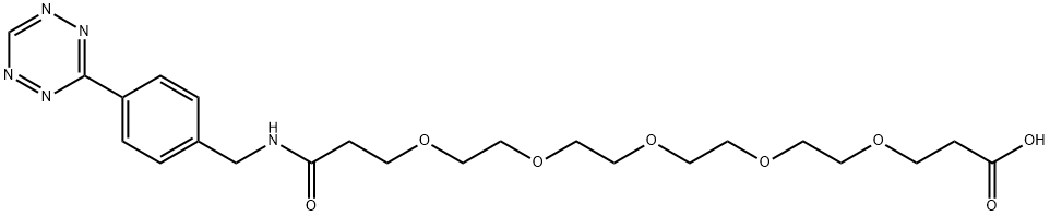 Tetrazine-PEG5-COOH Struktur