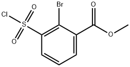 methyl 2-bromo-3-(chlorosulfonyl)benzoate Struktur