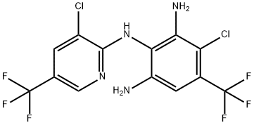 1,2,3-Benzenetriamine, 4-chloro-N2-[3-chloro-5-(trifluoromethyl)-2-pyridinyl]-5-(trifluoromethyl)- Struktur