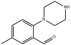 5-methyl-2-(piperazin-1-yl)benzaldehyde Struktur