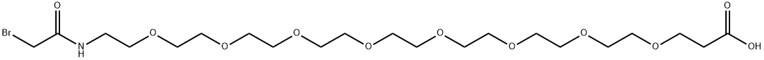 Bromoacetamido-PEG8- acid Struktur