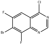 Quinazoline, 7-bromo-4-chloro-6,8-difluoro- Struktur