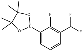 2-[3-(difluoromethyl)-2-fluorophenyl]-4,4,5,5-tetramethyl-1,3,2-dioxaborolane Struktur