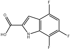 1H-Indole-2-carboxylic acid, 4,6,7-trifluoro- Struktur