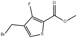 2-Thiophenecarboxylic acid, 4-(bromomethyl)-3-fluoro-, methyl ester Struktur