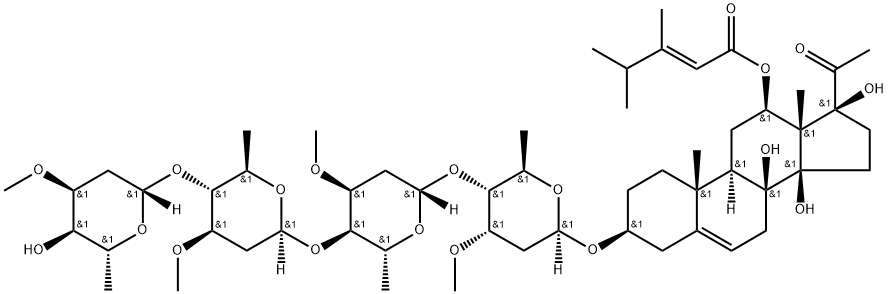 Otophylloside B 4'''-O-beta-D-cymaropyranoside Struktur