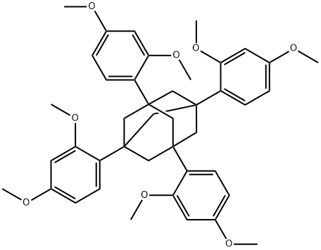 Tricyclo[3.3.1.13,7]decane, 1,3,5,7-tetrakis(2,4-dimethoxyphenyl)- Struktur