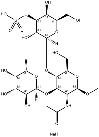 3''-Sulphated Lewis X, Methyl Glycoside Sodium Salt (~90%) Struktur