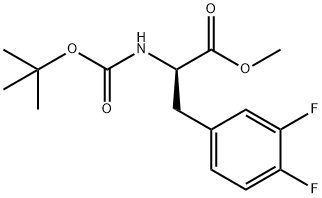 D-Phenylalanine, N-[(1,1-dimethylethoxy)carbonyl]-3,4-difluoro-, methyl ester Structure