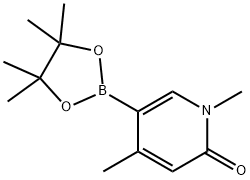 2(1H)-Pyridinone, 1,4-dimethyl-5-(4,4,5,5-tetramethyl-1,3,2-dioxaborolan-2-yl)- Struktur