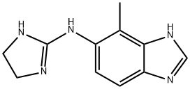 1H-Benzimidazol-6-amine, N-(4,5-dihydro-1H-imidazol-2-yl)-7-methyl- Struktur