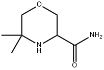 3-Morpholinecarboxamide, 5,5-dimethyl Struktur