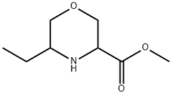 3-Morpholinecarboxylic acid, 5-ethyl-,methylester Struktur