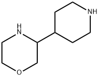 Morpholine, 3-(4-piperidinyl)- Struktur