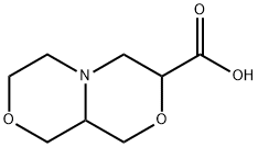 1H-[1,4]Oxazino[3,4-c][1,4]oxazine-3-carboxylic acid, hexahydro Struktur