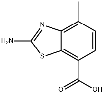 2-amino-4-methyl-1,3-benzothiazole-7-carboxylic acid Struktur