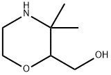 2-Morpholinemethanol, 3,3-dimethyl- Struktur