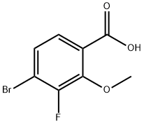 Benzoic acid, 4-bromo-3-fluoro-2-methoxy- Structure