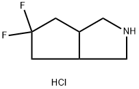 (3ar,6as)-rel-5,5-difluorooctahydrocyclopenta[c]pyrrole hydrochloride Struktur