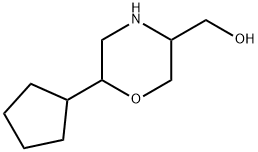 3-Morpholinemethanol, 6-cyclopentyl- Struktur