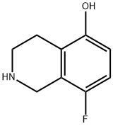 5-Isoquinolinol, 8-fluoro-1,2,3,4-tetrahydro- Struktur