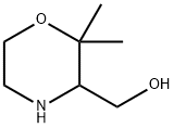 3-Morpholinemethanol, 2,2-dimethyl- Struktur