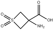 3-amino-1,1-dioxo-thietane-3-carboxylic acid Struktur