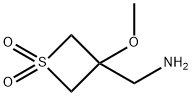 3-Thietanemethanamine, 3-methoxy-, 1,1-dioxide Struktur