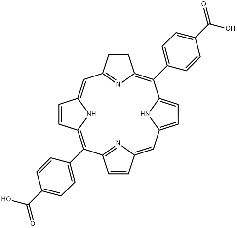 4,4'-(7,8-dihydro-21H,23H-porphine-5,15-diyl)bis-Benzoic acid Struktur