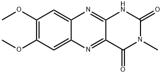 Benzo[g]pteridine-2,4(1H,3H)-dione, 7,8-dimethoxy-3-methyl- Struktur