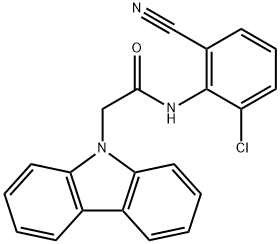 9H-Carbazole-9-acetamide, N-(2-chloro-6-cyanophenyl)- Struktur