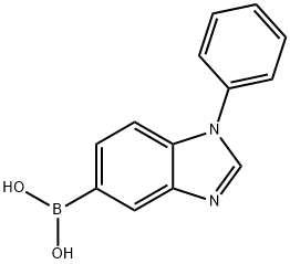 (1-Phenyl-1,3-benzodiazol-5-yl)boronic acid Struktur