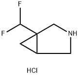 1-(difluoromethyl)-3-azabicyclo[3.1.0]hexane hydrochloride Struktur