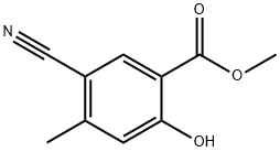 5-Cyano-2-hydroxy-4-methyl-benzoic acid methyl ester Struktur