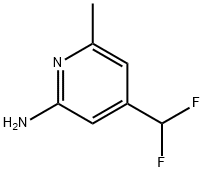 2-Pyridinamine, 4-(difluoromethyl)-6-methyl- Struktur