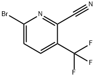 2-Pyridinecarbonitrile, 6-bromo-3-(trifluoromethyl)- Struktur