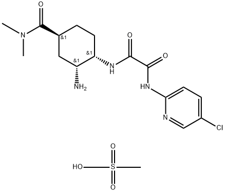 Edoxaban Impurity 19 (1S,2R,4S) Mesylate Struktur