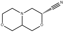 hexahydro-1H-[1,4]oxazino[3,4-c]morpholine-3-carbonitrile Struktur