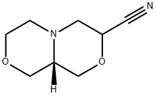 hexahydro-1H-[1,4]oxazino[3,4-c]morpholine-3-carbonitrile Struktur