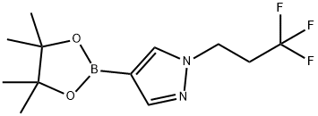 1H-Pyrazole, 4-(4,4,5,5-tetramethyl-1,3,2-dioxaborolan-2-yl)-1-(3,3,3-trifluoropropyl)- Struktur