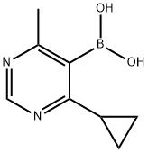 Boronic acid, B-(4-cyclopropyl-6-methyl-5-pyrimidinyl)- Struktur