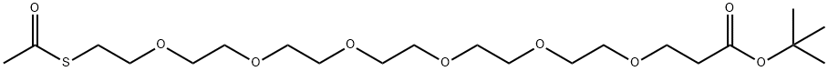 S-アセチル-PEG6-T-ブチルエステル 化學(xué)構(gòu)造式