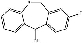 Dibenzo[b,e]thiepin-11-ol, 8-fluoro-6,11-dihydro- Struktur