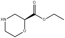 2-Morpholinecarboxylic acid, ethyl ester, (2S)- Struktur