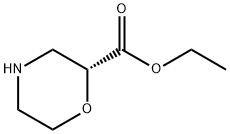 2-Morpholinecarboxylic acid, ethyl ester, (2R)- Struktur