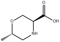 3-Morpholinecarboxylic acid, 6-methyl-, (3S,6S)- Struktur